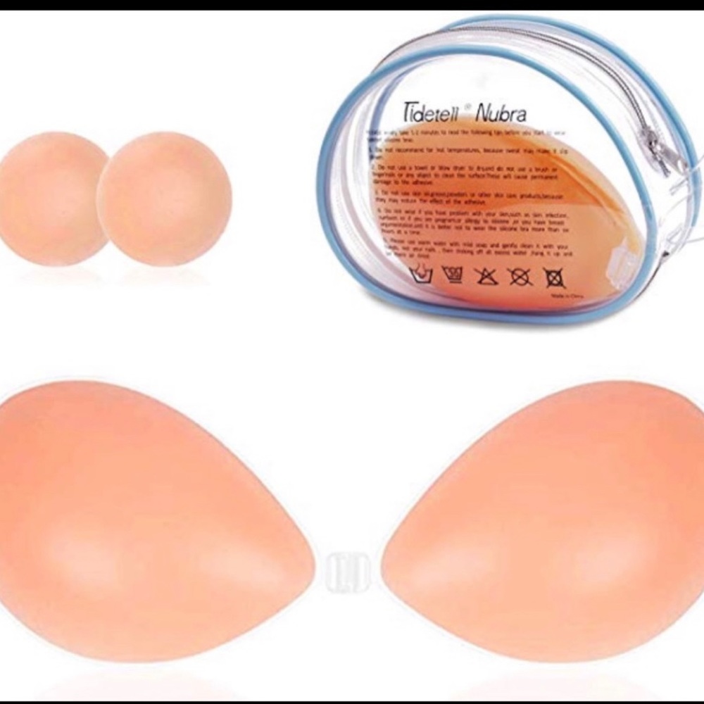 Tidetell Nubra Self Adhesive Silicone Bra New 2 packs of 2 pairs